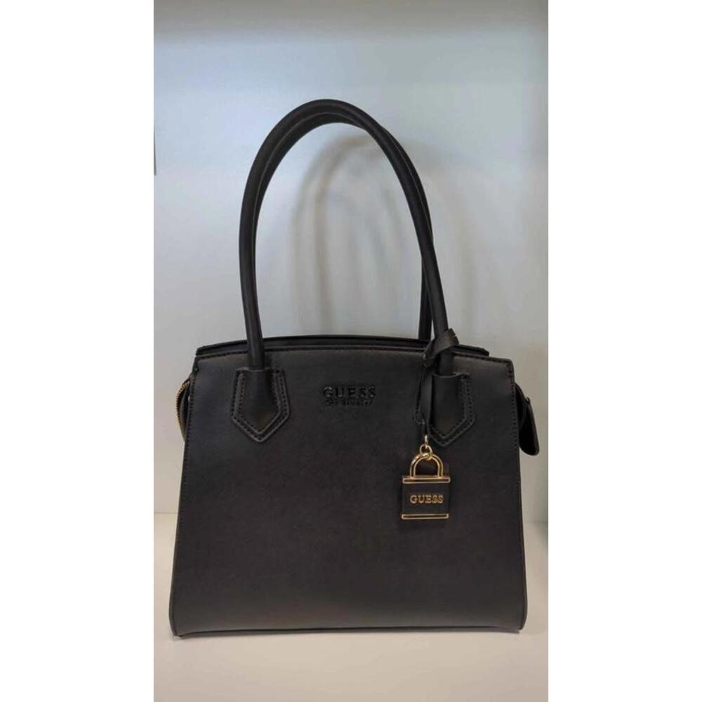 Guess black handbag w gold hardware